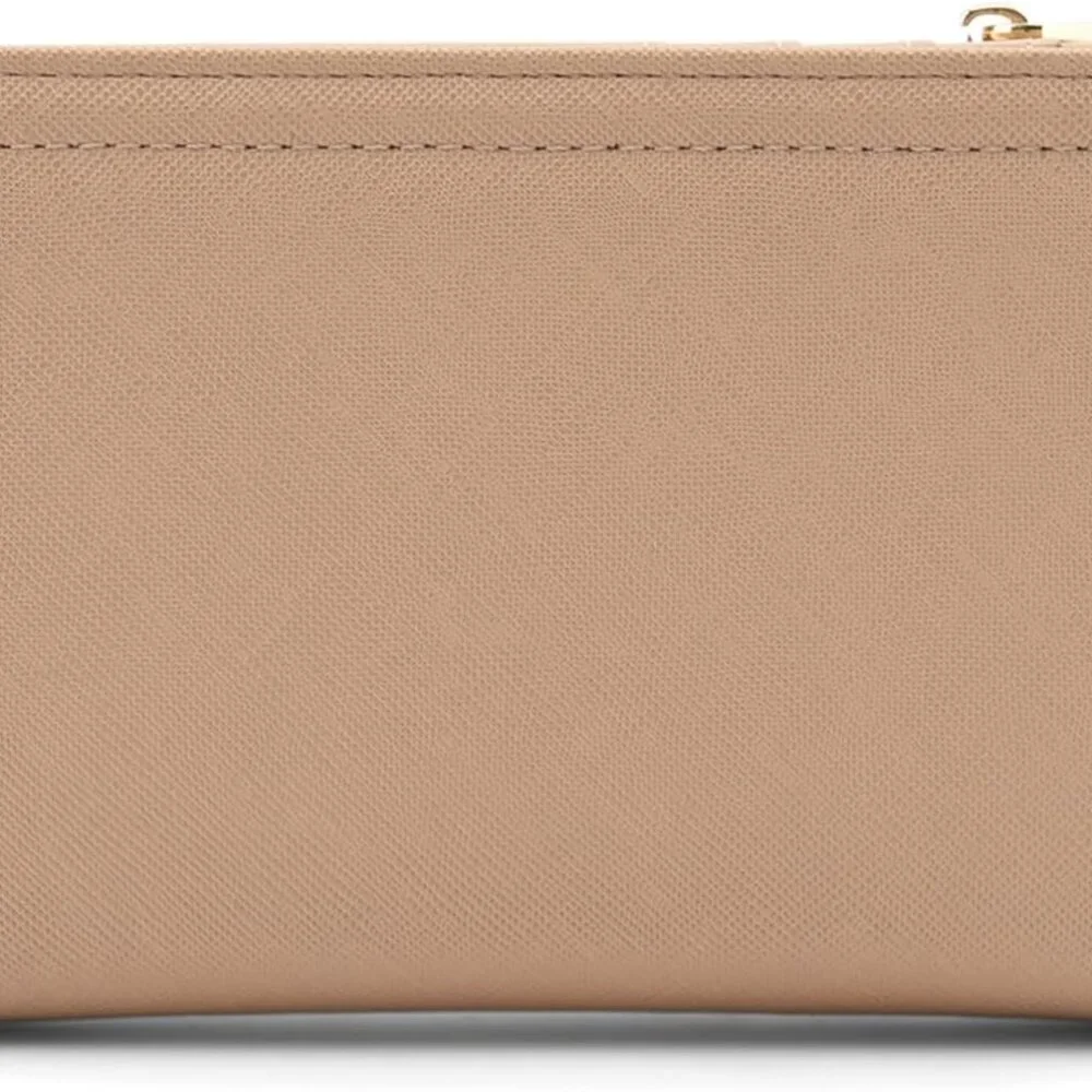 Women's Wallet Polyurethane and Polyester Snap Closure Fits Inside Bag